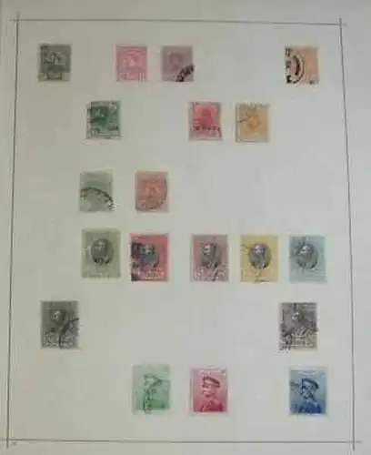 23 Briefmarken alte Sammlung Serbien um 1900