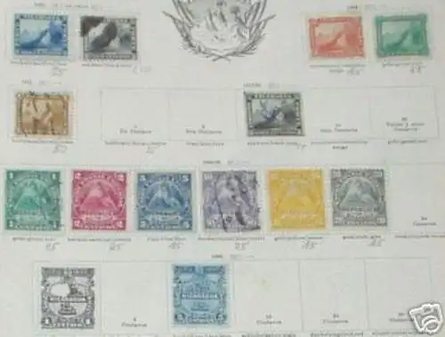 13 seltene Briefmarken Nicaragua vor 1900