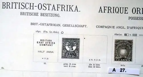 schöne hochwertige Briefmarkensammlung Britische Kolonien in Afrika ab 1890