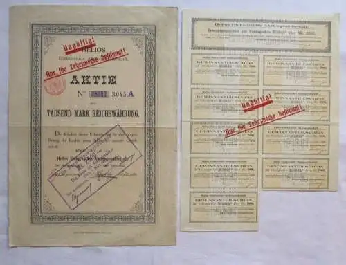 2000 Mark Aktie Helios Elektrizitäts Ag Cöln 01.03.1903 (144138)