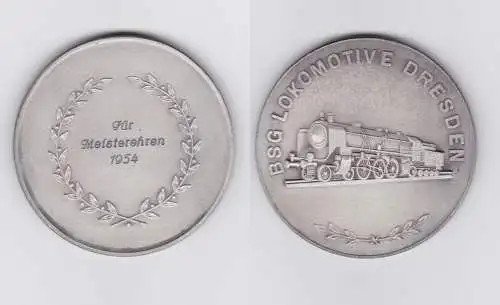 seltene DDR Medaille BSG Lokomotive Dresden für Meisterehren 1954 (119709)