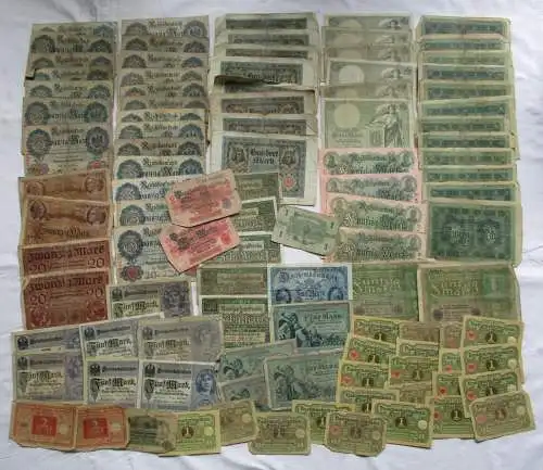 Sammlung mit 100 Banknoten Deutschland Deutsches Reich (122393)