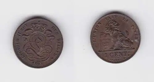 1 Centimes Kupfer Münze Belgien 1899 (134824)