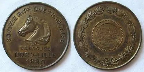 Medaille Société Hippique Française Concours Nord-Lille 1880 Bescher ED (110022)