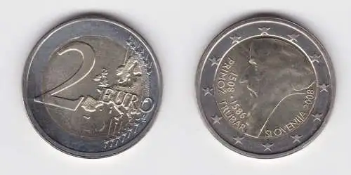 2 Euro Bi-Metall Münze Slowenien 2008 500. Geburtstag von Primoz Trubar (142952)