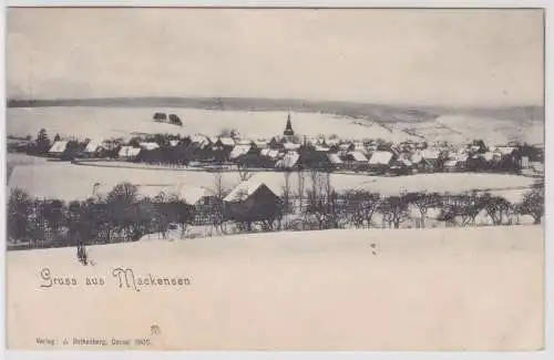 902815 Ak Gruß aus Mackensen Totalansicht im Winter 1906