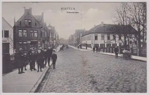 902793 Ak Rinteln an der Weser Weserstraße mit Hotel Stadt Bremen 1911