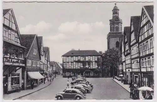 903165 Ak Rinteln an der Weser Blick auf die Nicolaikirche um 1950