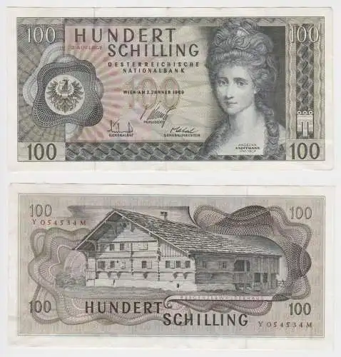 100 Schilling Banknote Österreichische Nationalbank Österreich 1969 (152278)