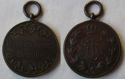 Sachsen Friedrich August Medaille Bronze (157744)