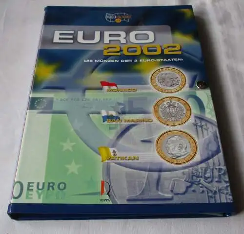 Sammelalbum EURO 2002 die Münzen der 3 Euro-Staaten Monaco Vatikan KMS (111682)