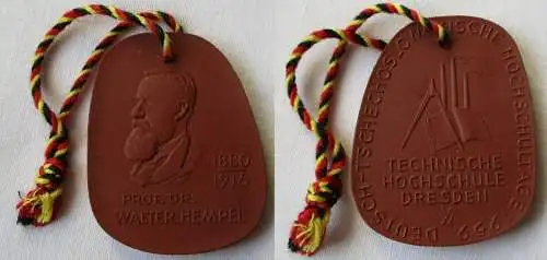 DDR Medaille Prof. Walter Hempel 1880-1916 TH Dresden Hochschultage 1959(149897)