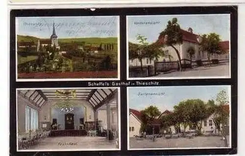 48589 Mehrbild Ak Scheffel´s Gasthof in Thieschitz 1912