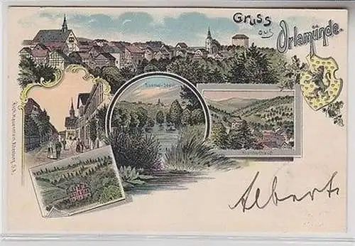 64972 Ak Lithografie Gruss aus Orlamünde 1902