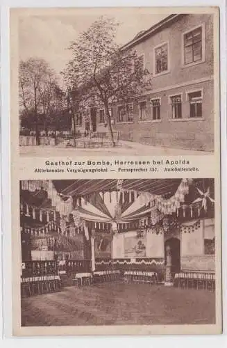 87701 Mehrbild AK Gasthof zur Bombe Herressen bei Apolda, Inh. Otto Gotsche 1937