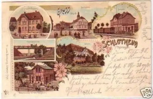 20120 Ak Lithographie Gruss aus Schlottheim 1898