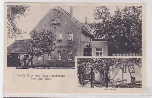 87415 AK Roschütz Thüringen - Koch's Gast- und Gesellschaftshaus, Gartenlokal
