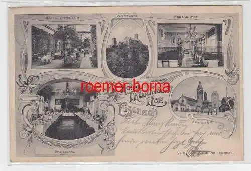 72324 Jugendstil Ak Hotel Thüringer Hof Eisenach 1906