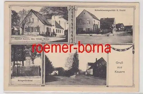 69665 Mehrbild Ak Gruß aus Kaueren Gasthof, Kolonialwarengeschäft usw. um 1920