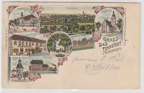 69068 Ak Lithographie Gruß aus Bad Tennstedt (Thüringen) 1903