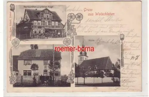 00630 Mehrbild Ak Restauration zur goldenen Kugel usw. 1900