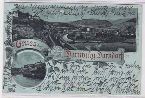 70467 Mondscheinkarten Gruss aus Dornburg-Dorndorf an der Saale 1901