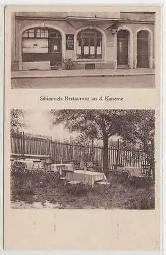 51229 Ak Gera Schimmels Restaurant an der Kaserne um 1920