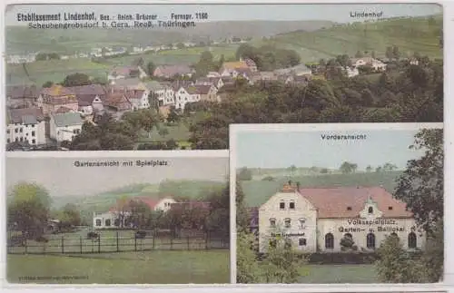 92193 Mehrbild Ak Scheubengrobsdorf bei Gera Etablissement Lindenhof 1914