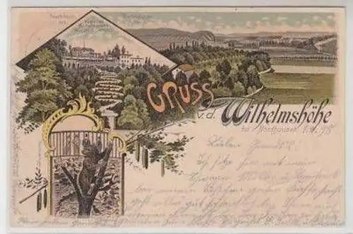 49996 Ak Gruß von der Wilhelmshöhe bei Nordhausen 1898