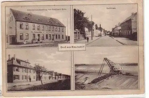 02508 Mehrbild Ak Gruß aus Braunsdorf mit Tagebau usw. 1913