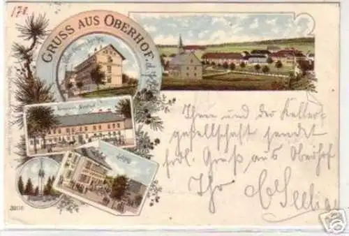 18826 Ak Lithographie Gruss aus Oberhof 1899