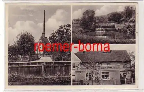 79529 Mehrbild Ak Großstöbnitz Thüringen Gasthaus zur Post 1939