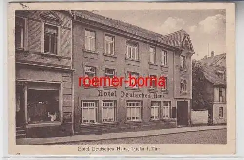 72949 Ak Lucka i. Thür. Hotel Deutsches Haus 1926