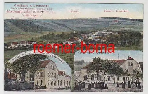 82397 Mehrbild Ak Scheubengrobsdorf b. Gera Gasthaus z. Lindenhof 1912