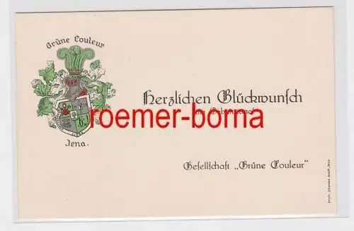 82704 Studentika Ak Jena Gesellschaft 'Grüne Couleur' um 1930