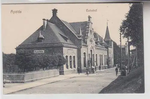 69406 Ak Apolda Bahnhof um 1910