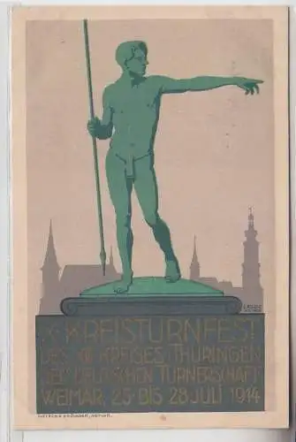 69705 Ak X. Kreisturnfest der Deutschen Turnerschaft Weimar 1914