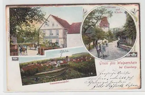 66978 Mehrbild Ak Gruss aus Walpernhain bei Eisenberg Gasthof, Dorfstrasse 1904