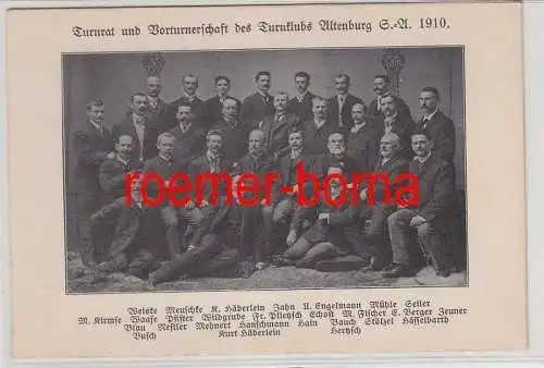 79963 Ak Turnrat und Vorturnerschaft des Turnklubs e.V. Altenburg S.-A. 1910