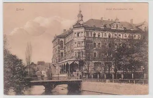 68145 Ak Erfurt Hotel Europäischer Hof um 1910