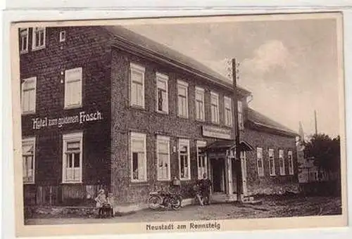 36684 Ak Neustadt am Rennsteig Hotel zum goldenen Frosch 1929