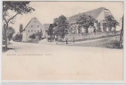 04087 Ak Gruss aus Wickersdorf Gasthof um 1900