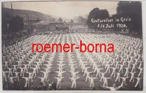 79293 Foto Ak Gauturnfest in Greiz 3./4. Juli 1920