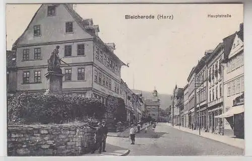 68472 Feldpost Ak Bleicherode (Harz) Hauptstrasse 1916