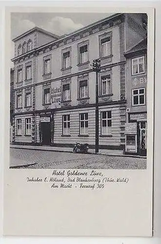 62016 Ak Bad Blankenburg (Thür. Wald) Hotel Goldener Löwe um 1940