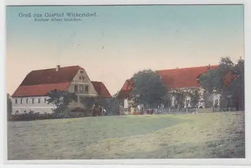 15927 Ak Gruß aus Gasthof Wickersdorf Besitzer Albert Graichen um 1910