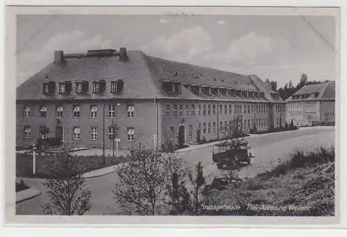 72722 Feldpost Ak Stabsgebäude Flak-Abteilung Weimar 1943