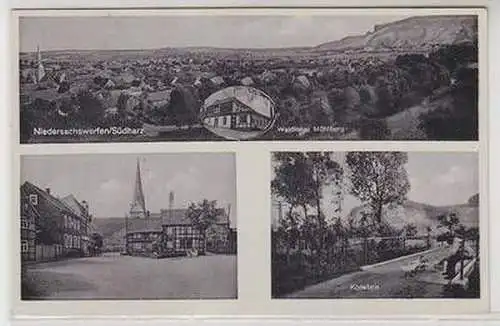 56195 Mehrbild Ak Nidersachswerfen im Südharz Waldlokal 1941