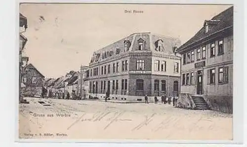 35950 Ak Gruß aus Worbis Gasthaus Drei Rosen 1905