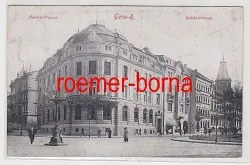 83289 Ak Gera Reuss Adelheid- Ecke Schloßstrasse 1925